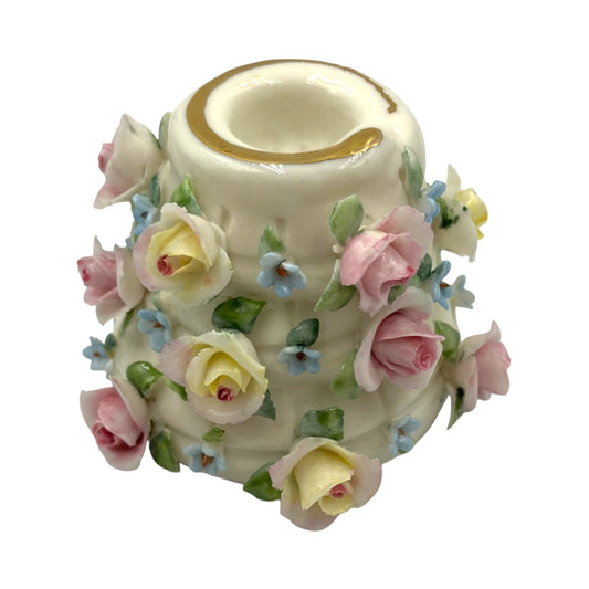 Porta Candela Capodimonte Vintage Fiori