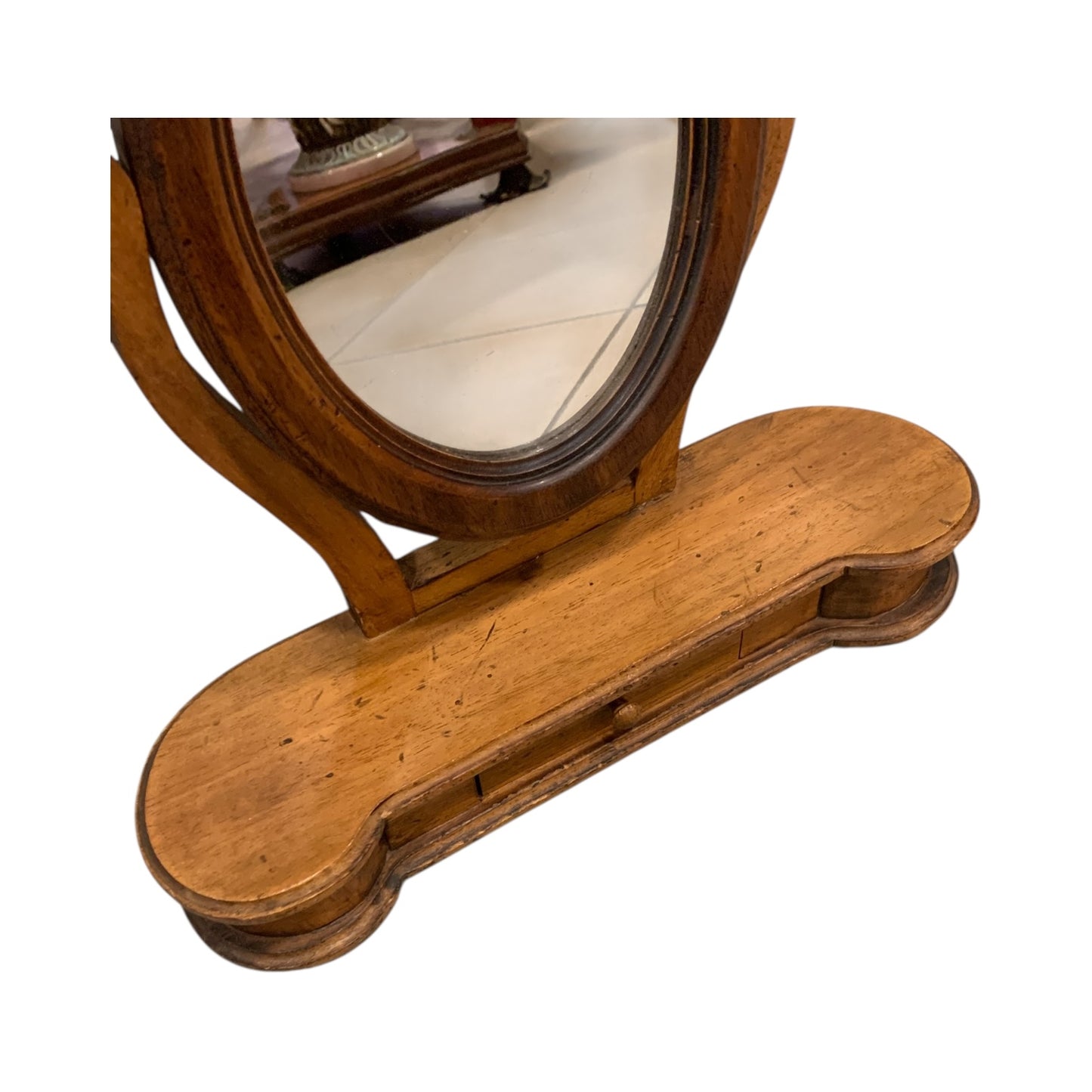 Specchio Da Toilette Vintage Legno