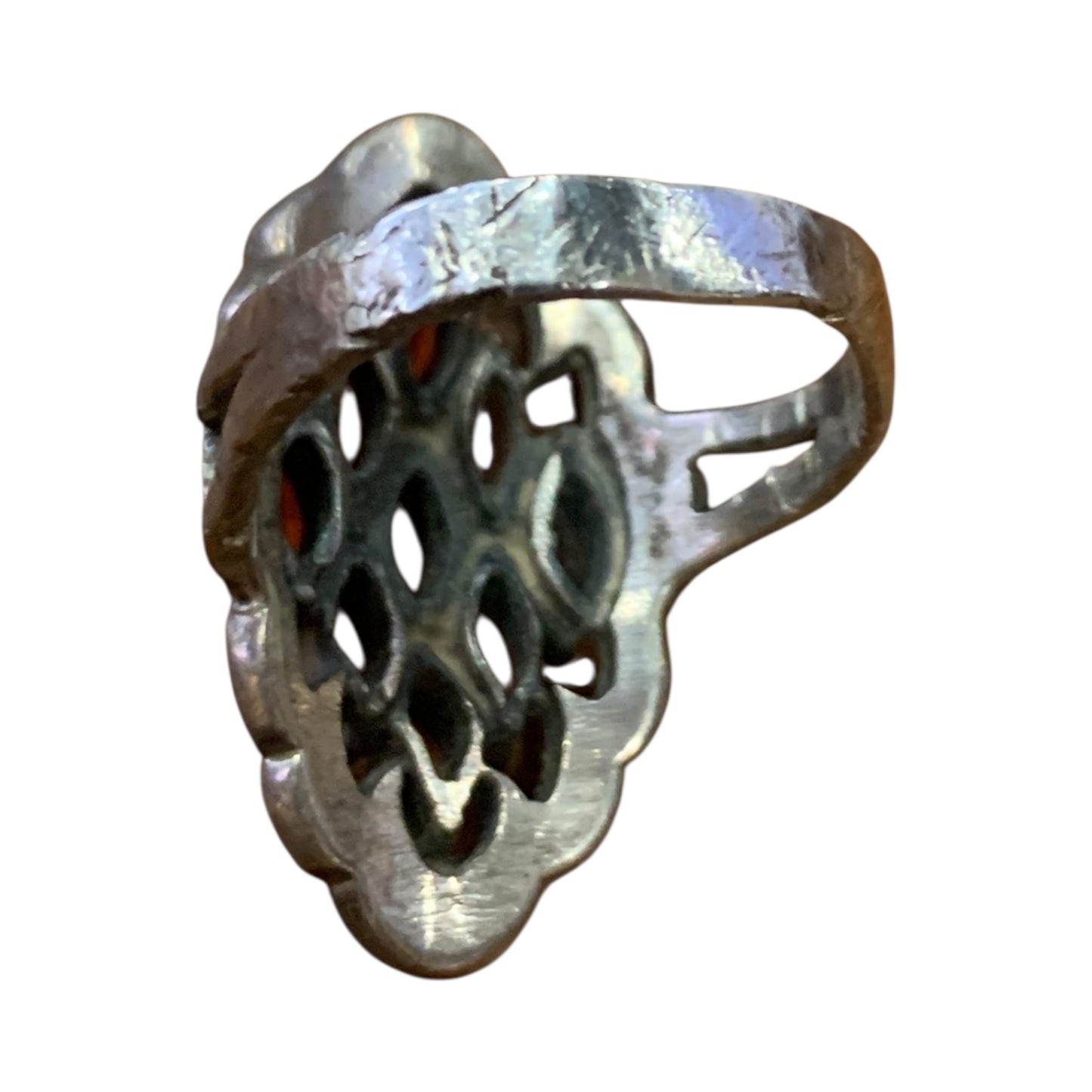 Anello Vintage Brillantini Arancione