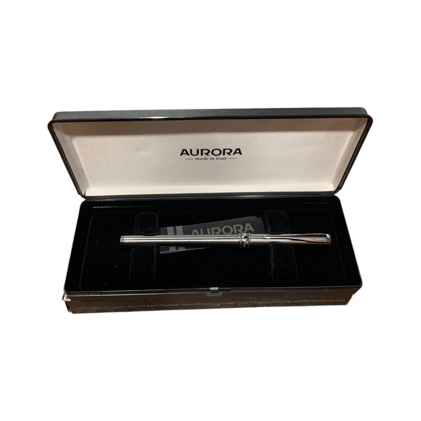 Penna Stilografica Aurora Cromata