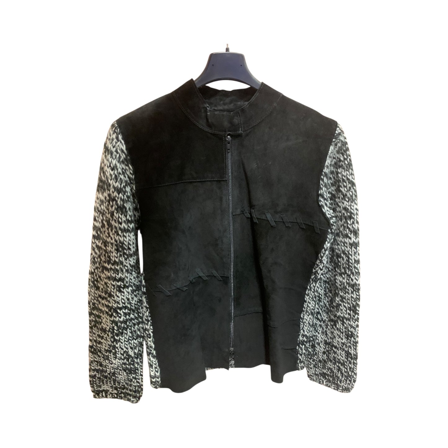 Cardigan Vintage Pelle e Lana