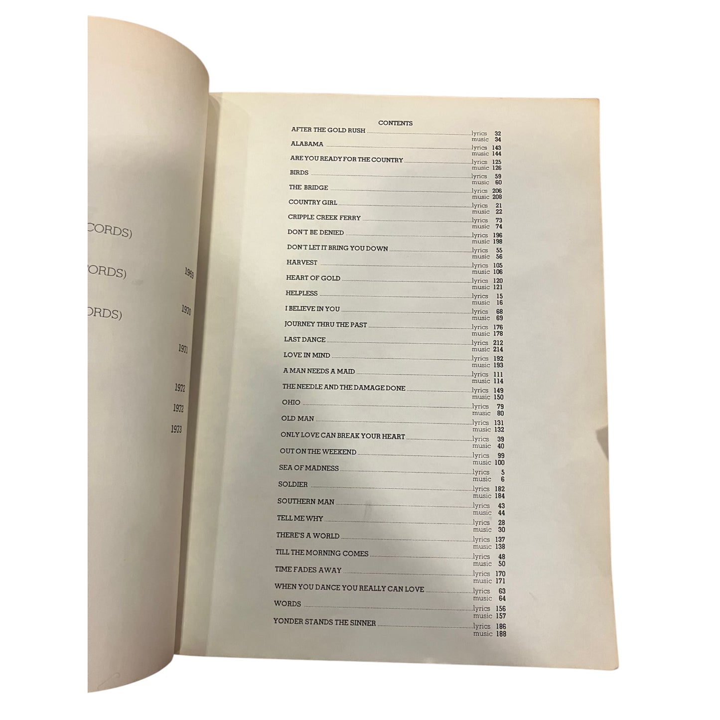 Libro Partiture Neil Young
