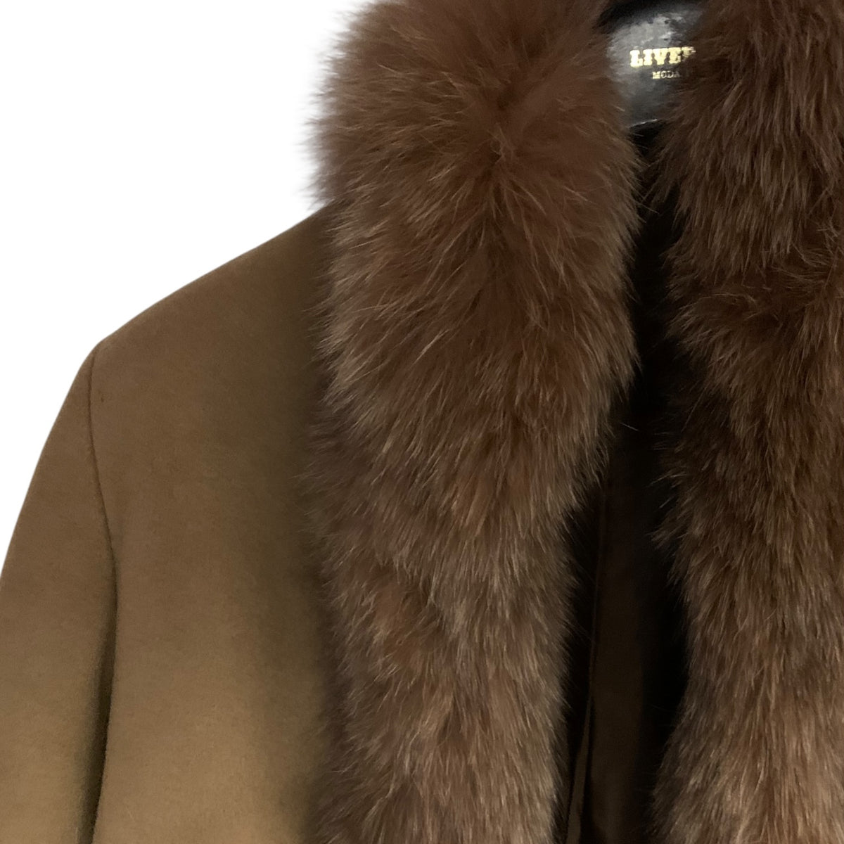 Cappotto Donna Vintage Lana Bordo Pelliccia