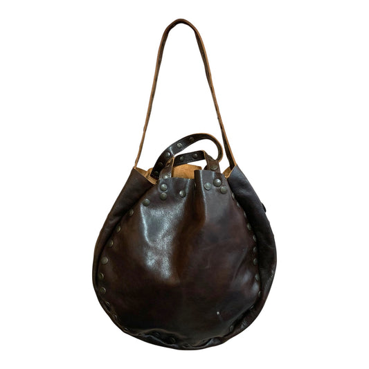 Borsa A Spalla Vintage Cuoio Borchie