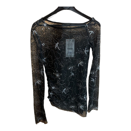 Maglia Donna Zara Semitrasparente Perline