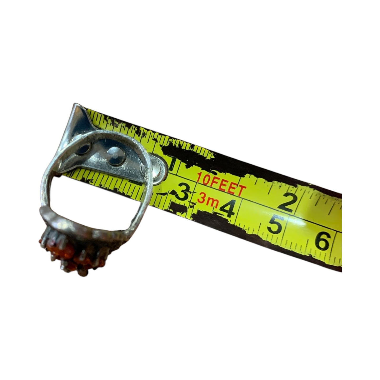 Anello Vintage Brillantini Arancione