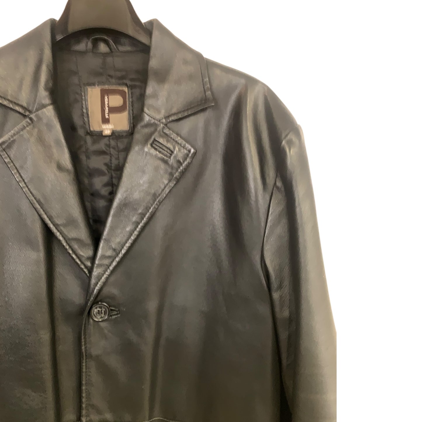 Cappotto Vintage Conbipel Pelle Nero