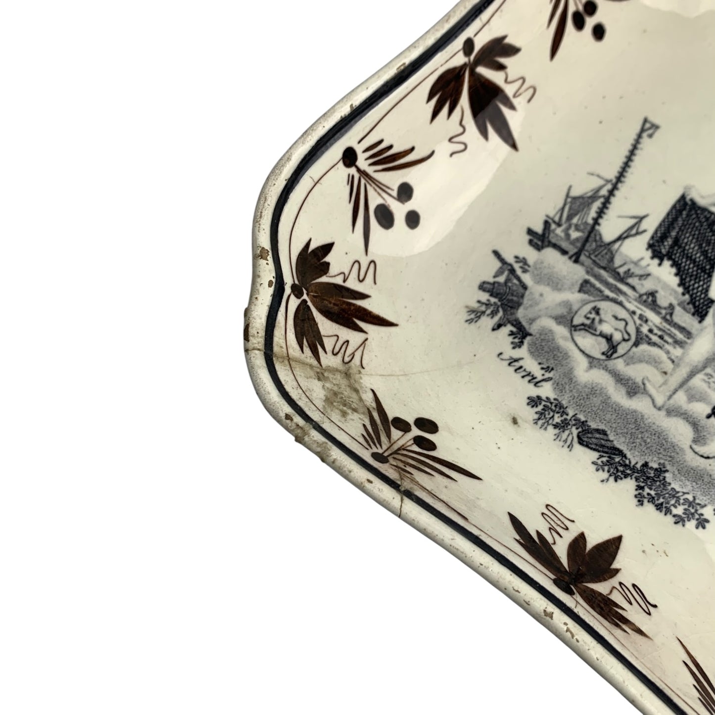 Coppia Piatti Ceramica Dortu Epoca Fine 800