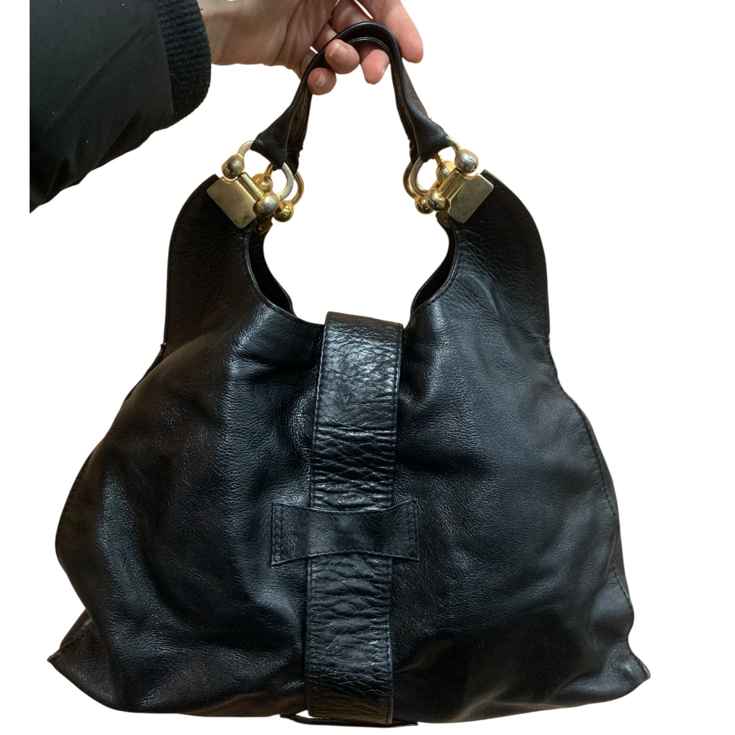 Borsa A Spalla Vintage Pelle Nera