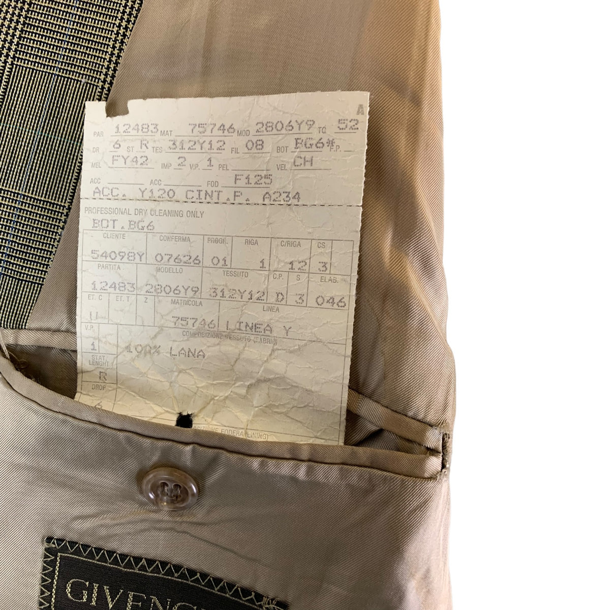 Completo Uomo Vintage Givenchy