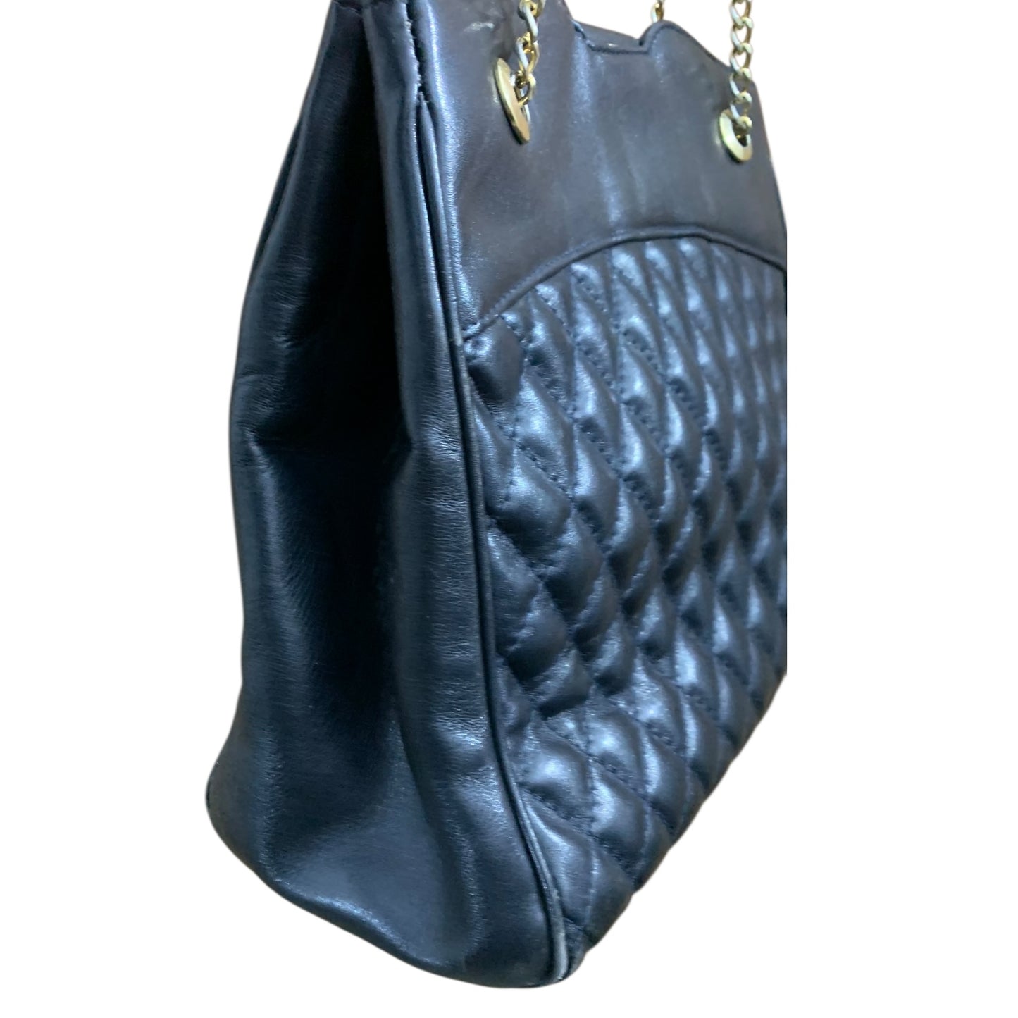Borsa A Spalla Vintage Trapuntata Pelle