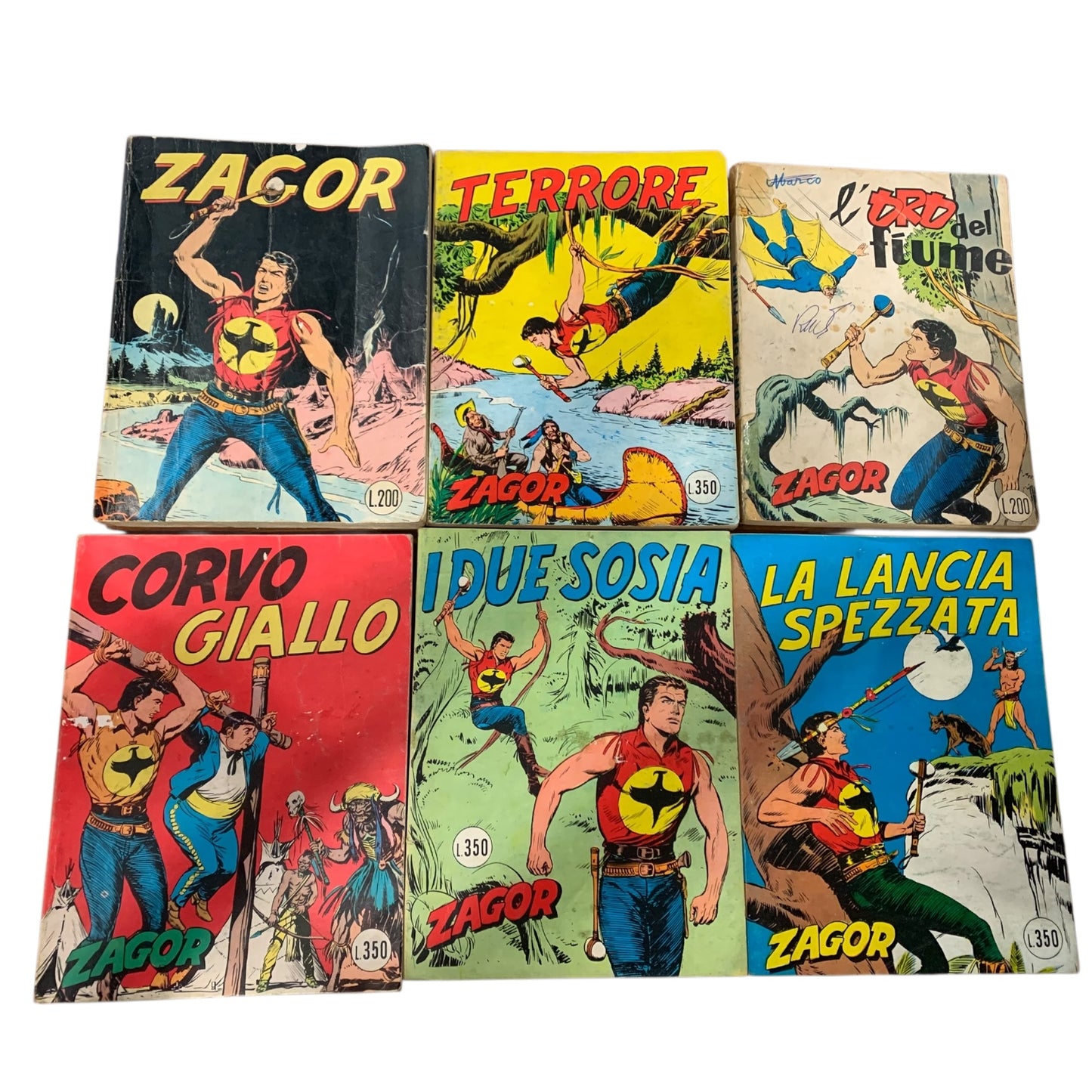 Lotto Fumetto Zagor 1-50 Scritta Rossa