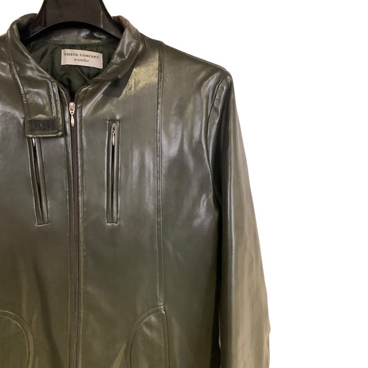 Giacca Pelle Conbipel Donna Verde