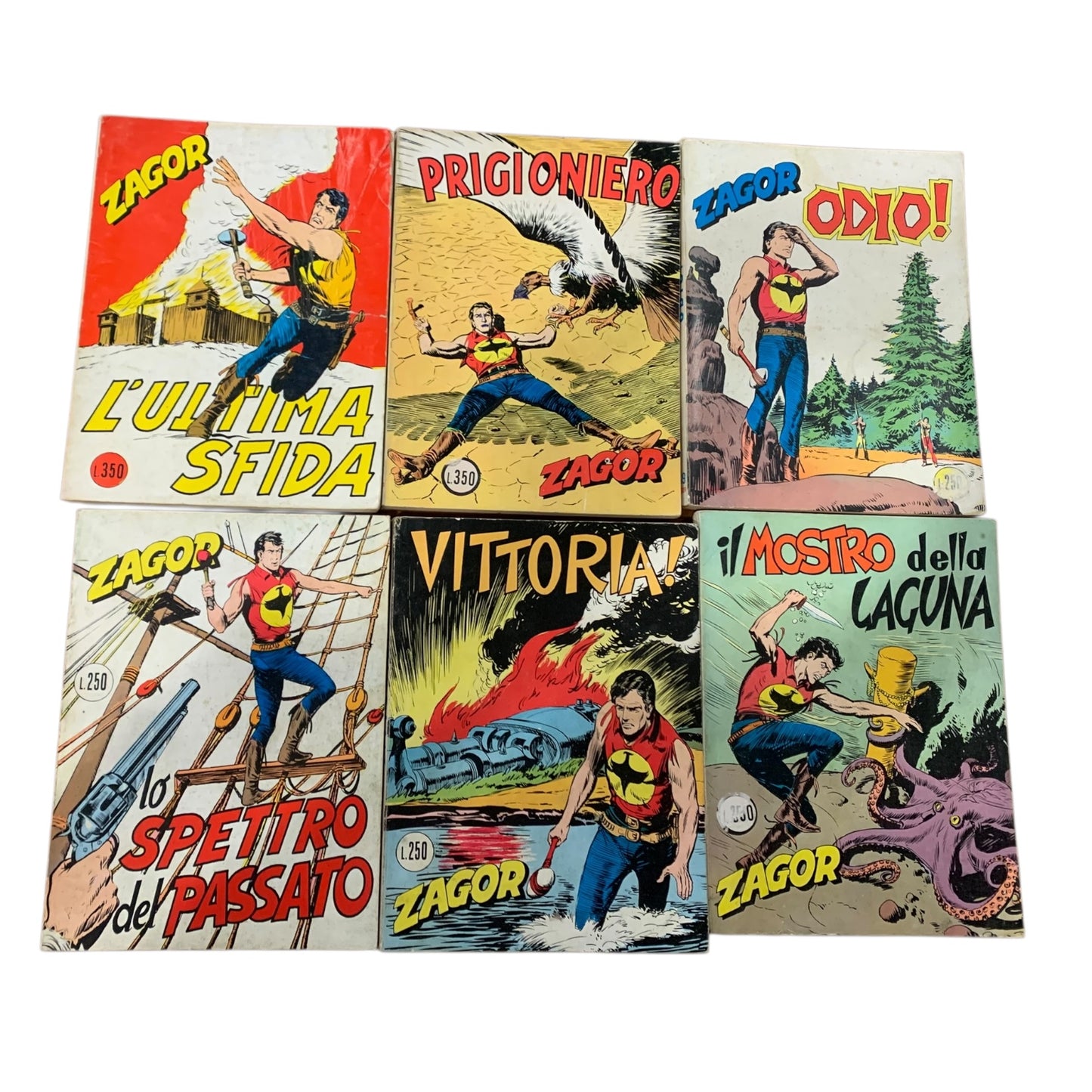 Lotto Fumetto Zagor 1-50 Scritta Rossa