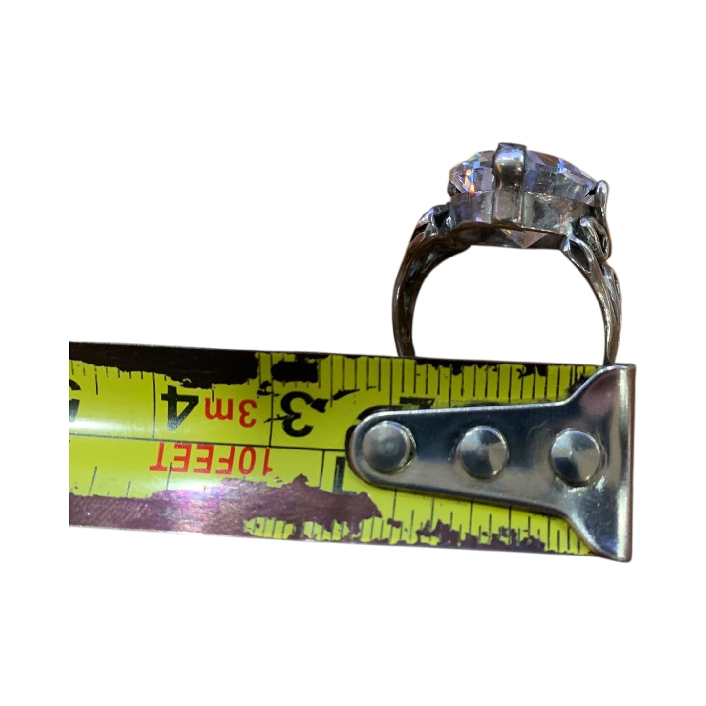 Anello Vintage Con Brillante Ovale