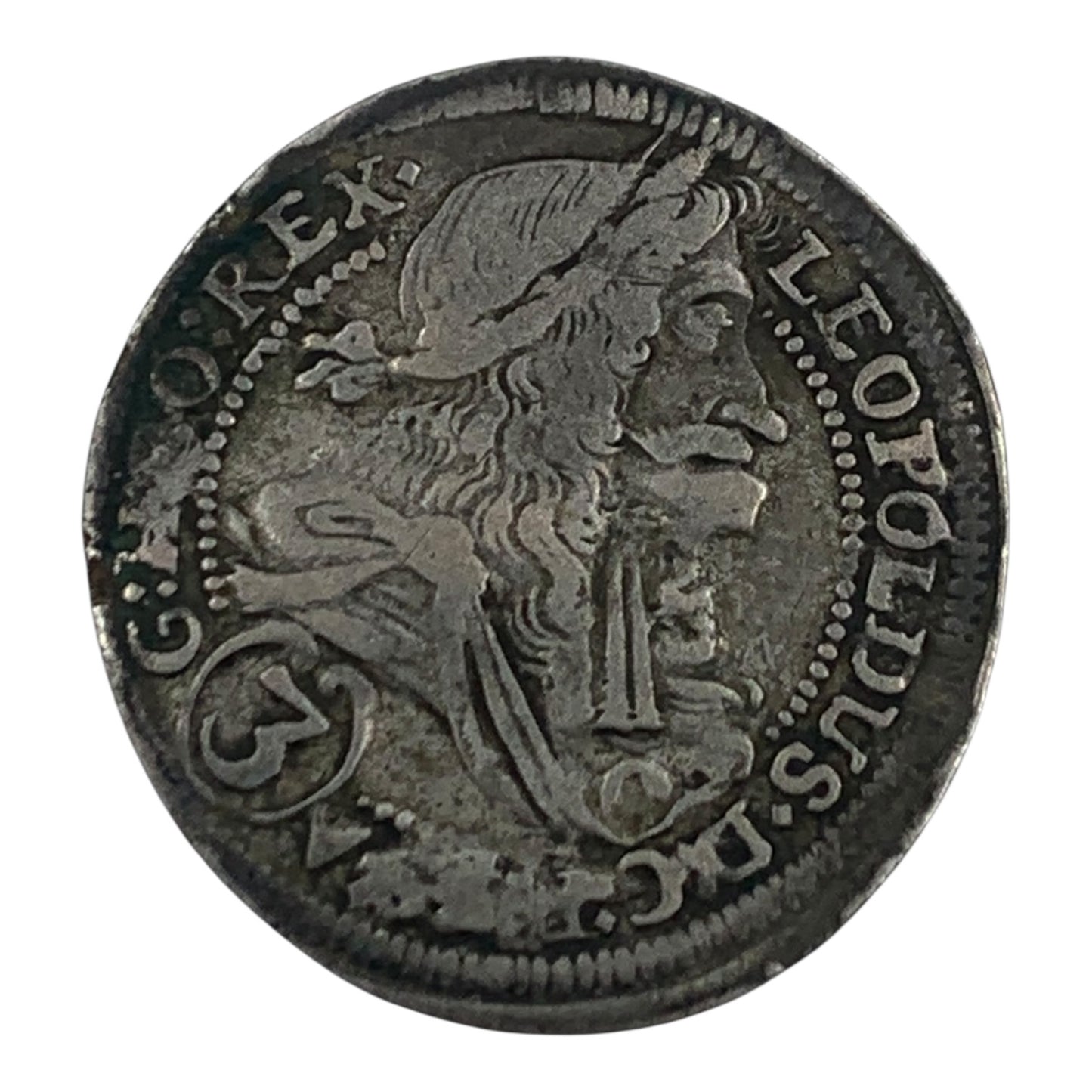 Moneta 3 Kreuzer Leopold I