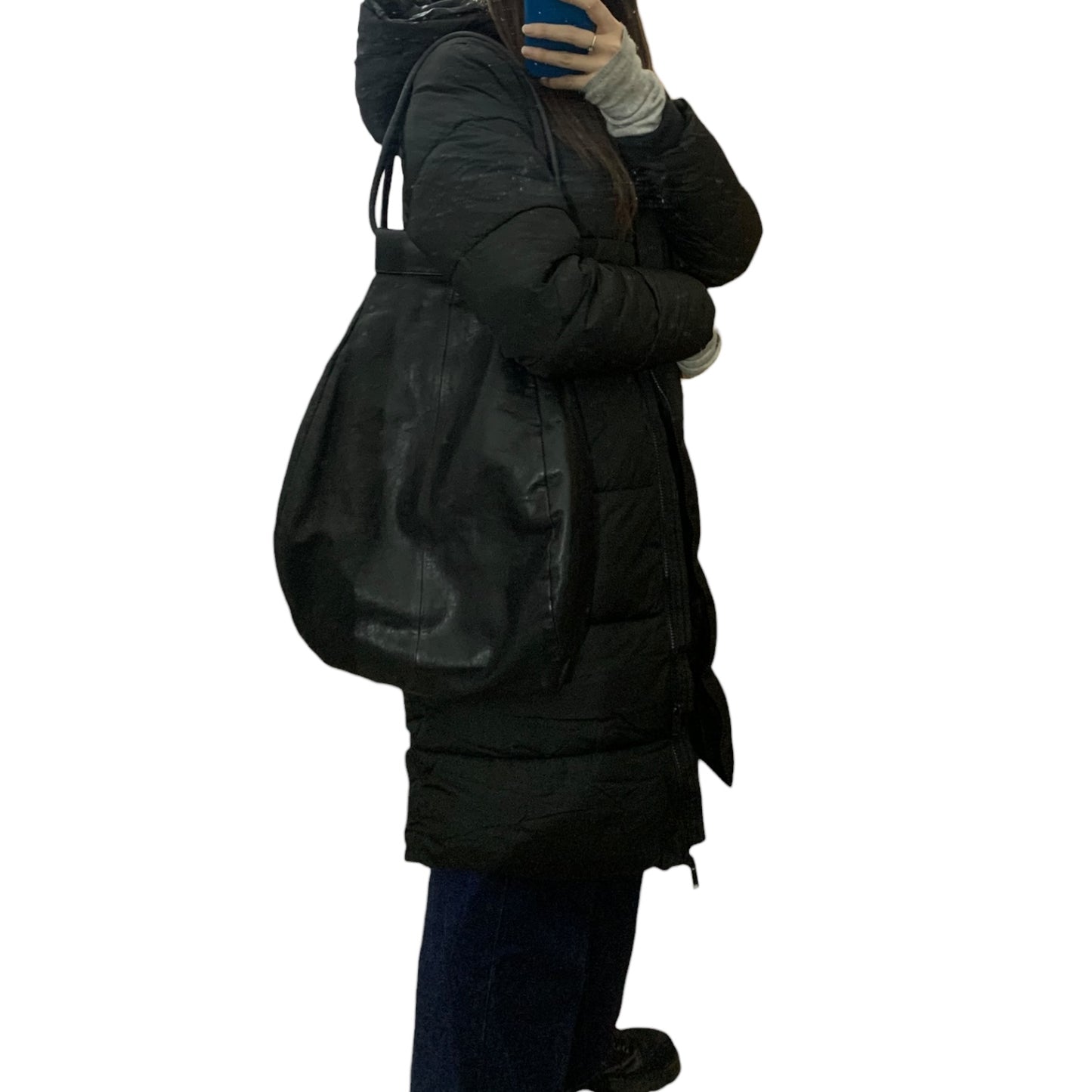 Borsa Grande Cos Pelle Nero