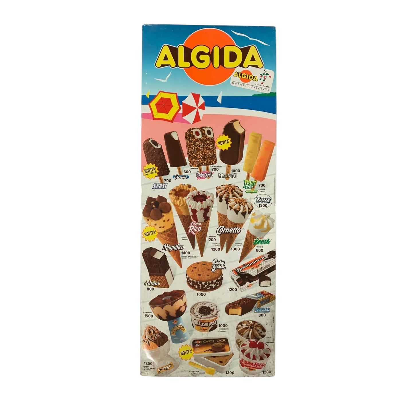 Pannello Pubblicitario Gelati Algida Anni 90