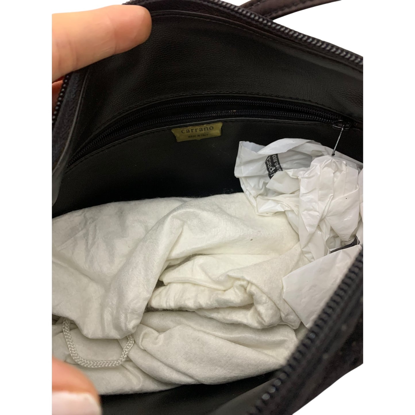 Borsa Tracolla Vintage Carrano Pelle Nera