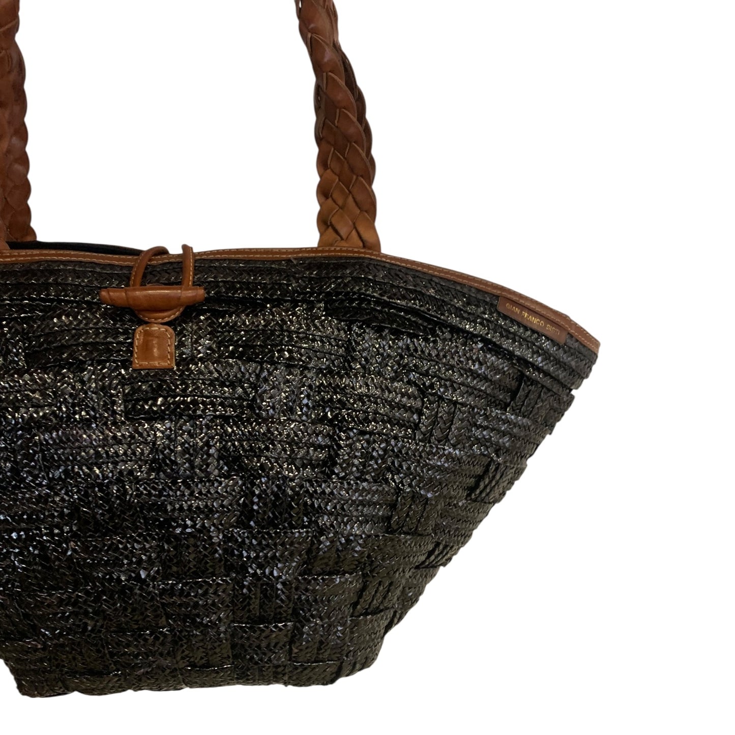 Borsa Vintage Paglia Pelle Gian Franco Sisti