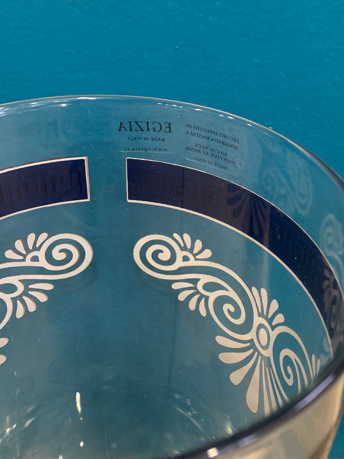 Vaso Cilindrico Egizia Decorato A Mano