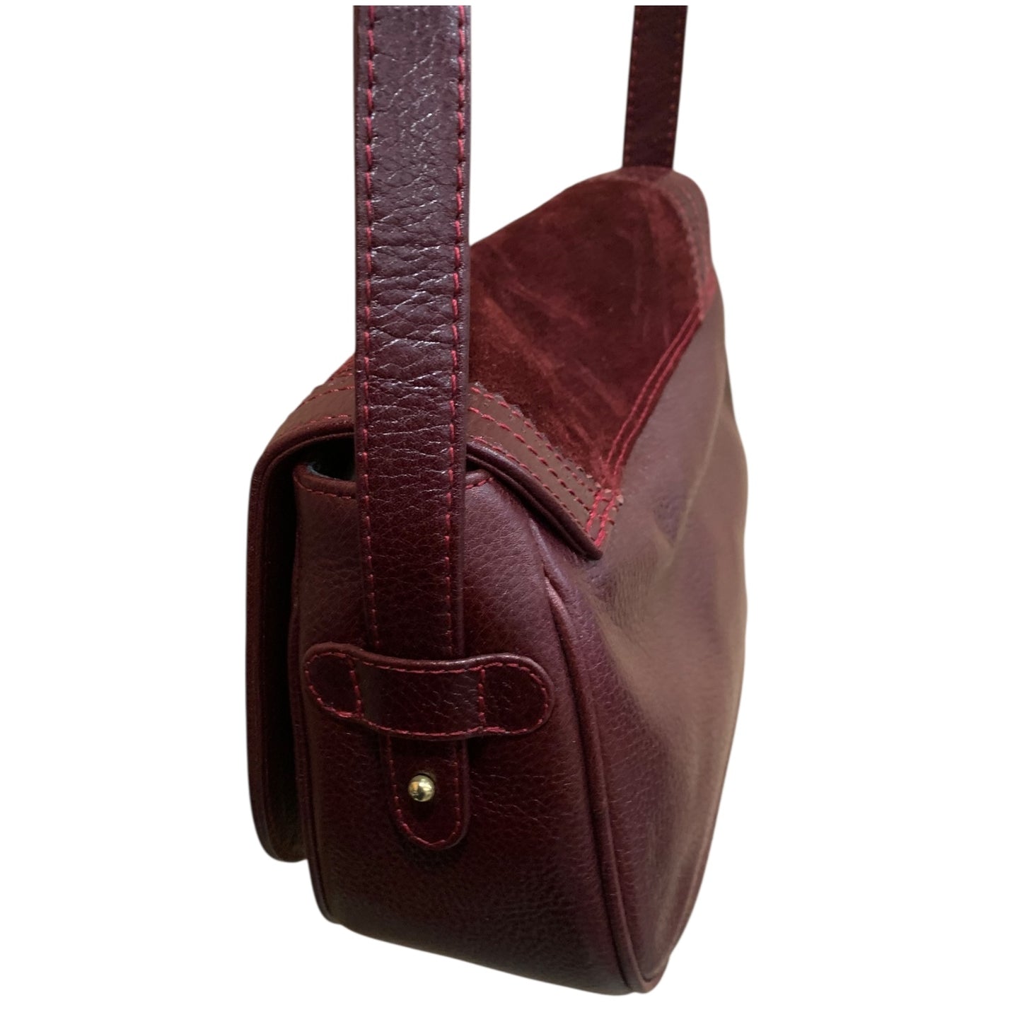Borsa Tracolla Vintage Pelle Bordeaux
