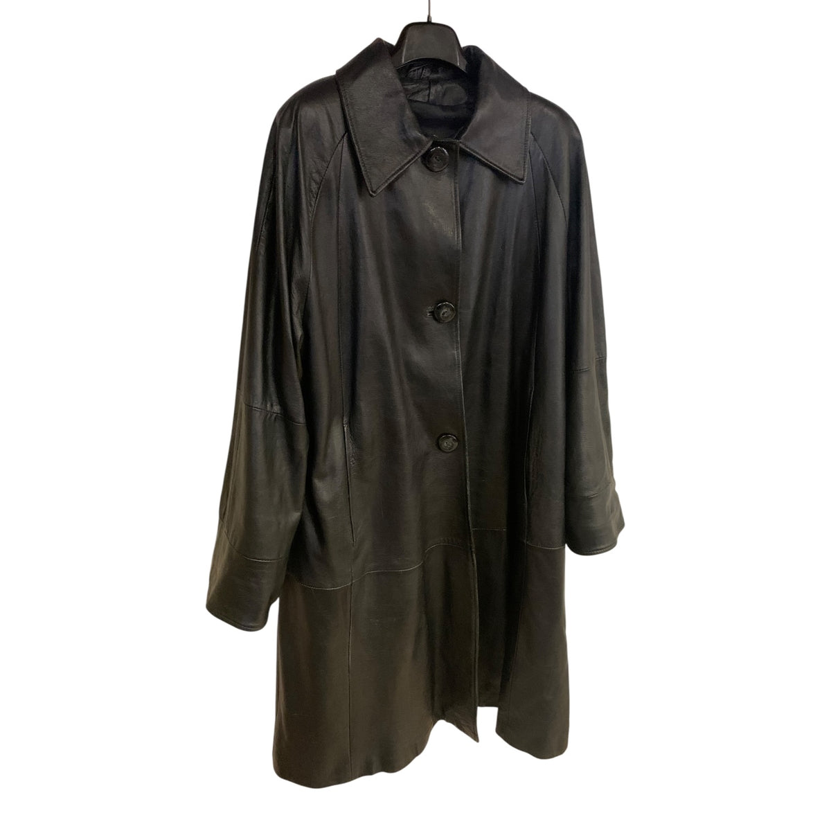 Cappotto Donna Vintage Vera Pelle Nero