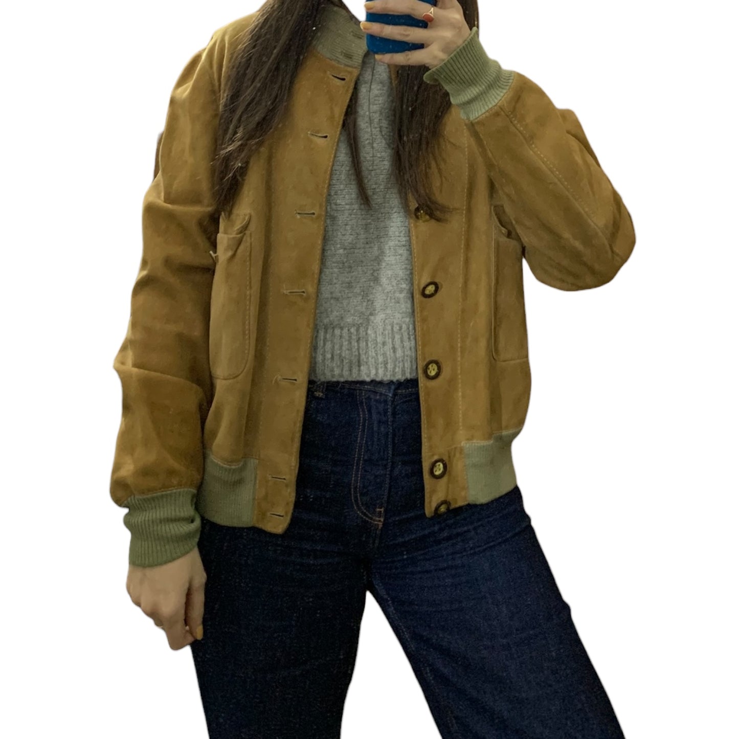 Giacca Vintage Pelle scamosciata