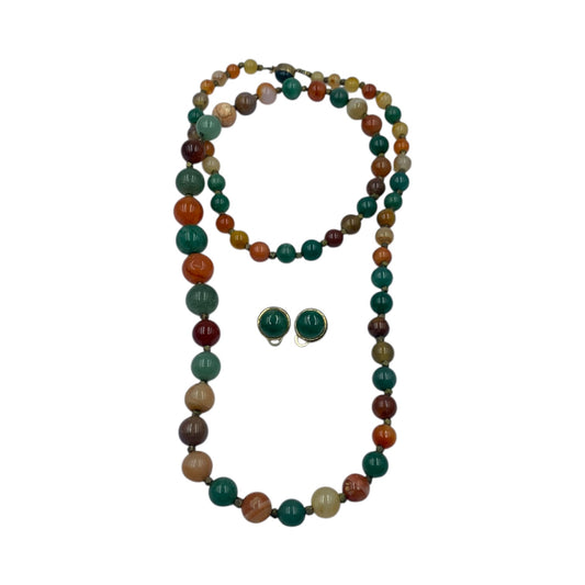 Parure Vintage Argento Pietre Dure