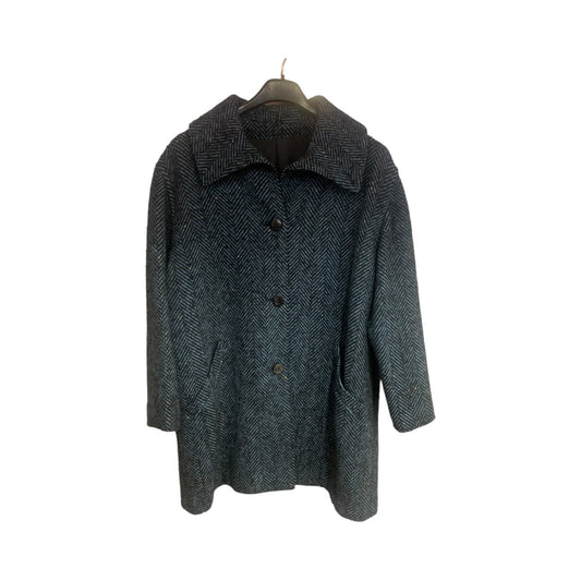 Cappotto Donna Vintage Lana Blu
