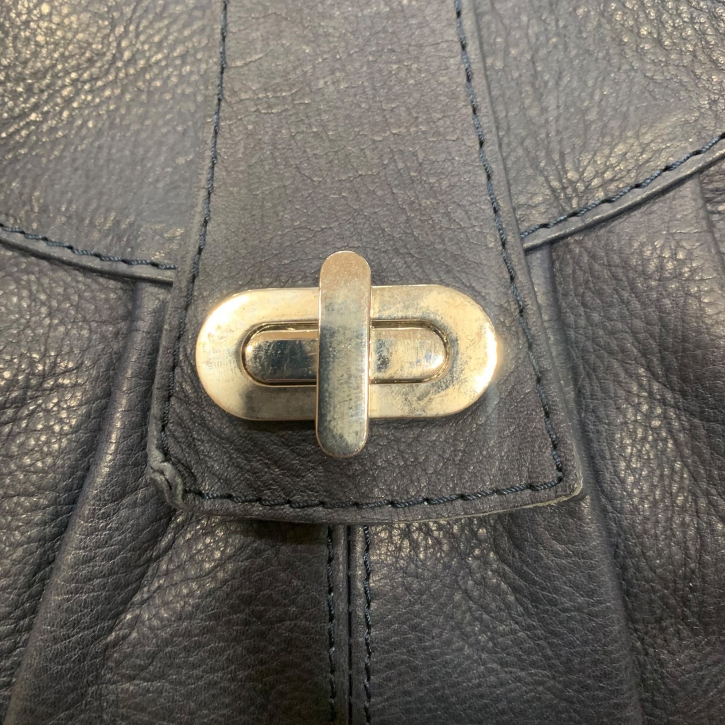 Borsa Tracolla Vintage Pelle Blu