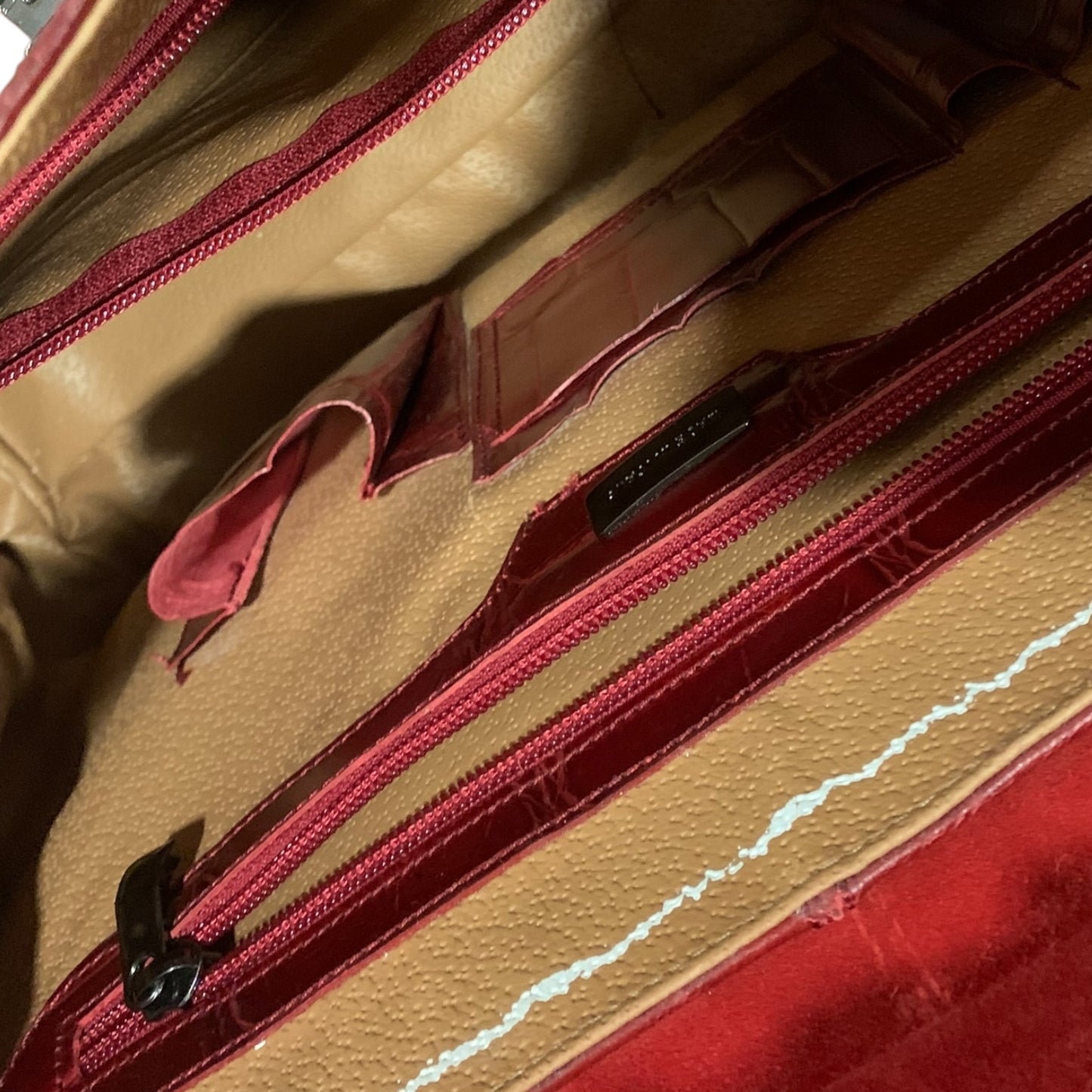 Borsa Donna Vintage Pelle Bordeaux Made In Italy