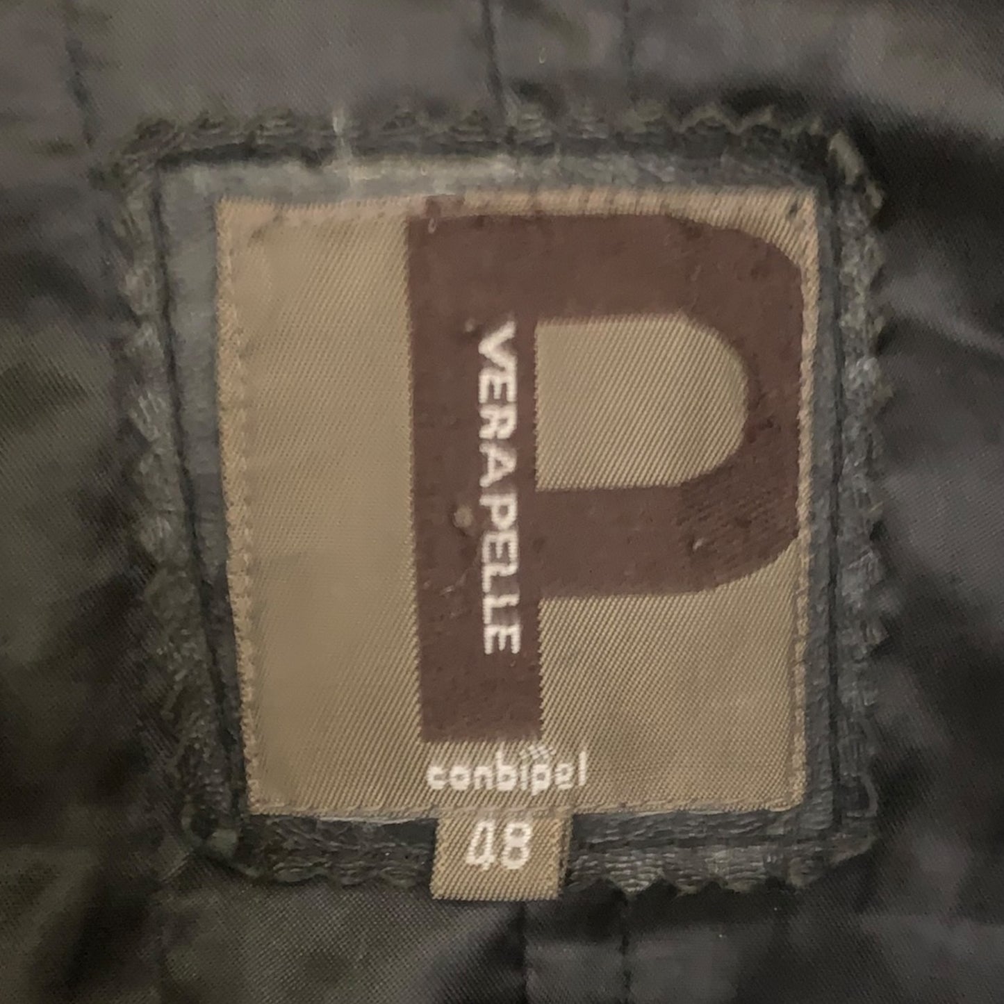 Cappotto Vintage Conbipel Pelle Nero