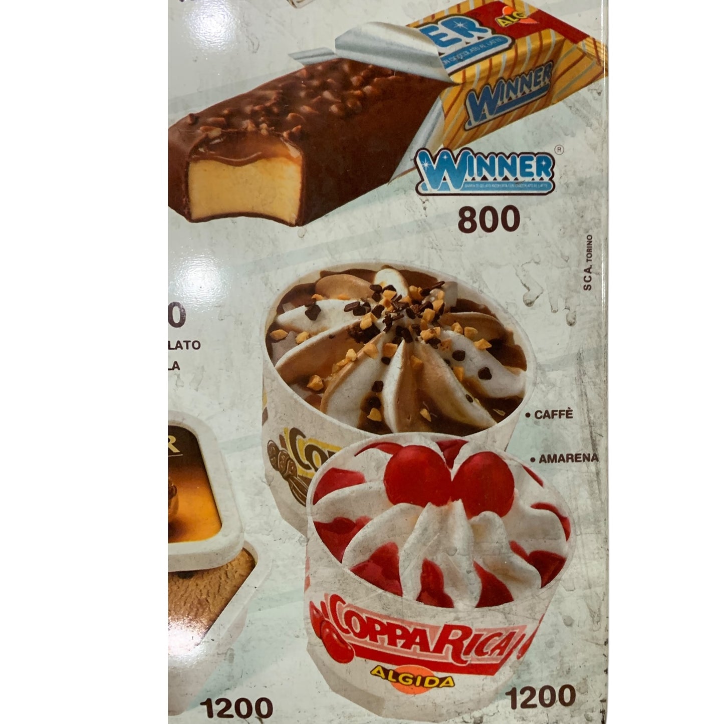 Pannello Pubblicitario Gelati Algida Anni 90