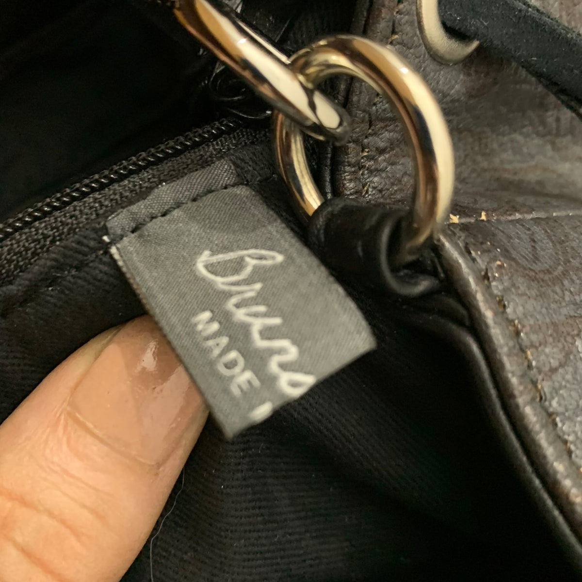Borsa Secchiello Pelle Brunocenere