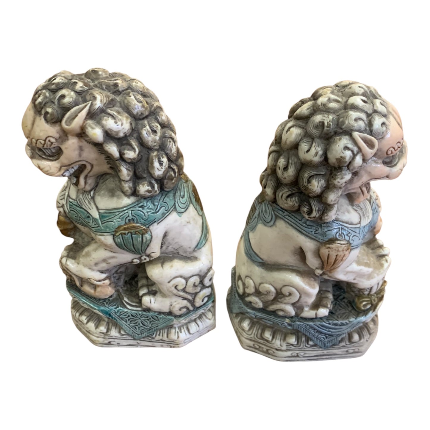 Coppia Statuina Cani Di Pho