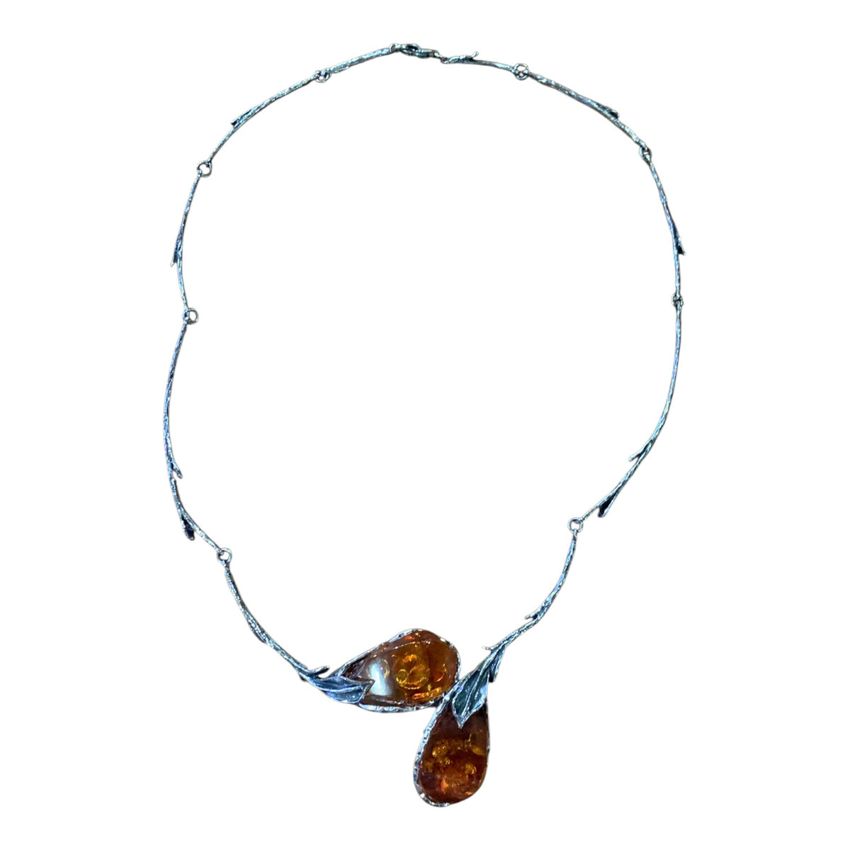 Collana Girocollo Lavorato Ambra