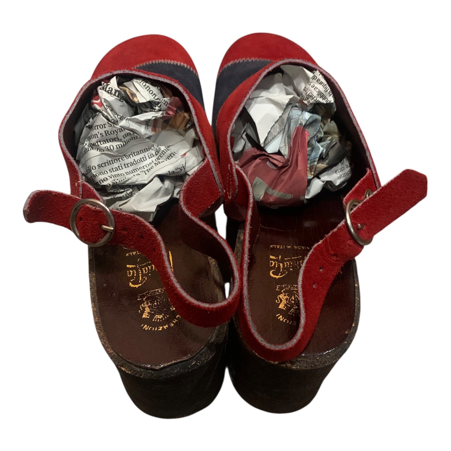 Scarpe Zoccoli Donna Pelle Vintage