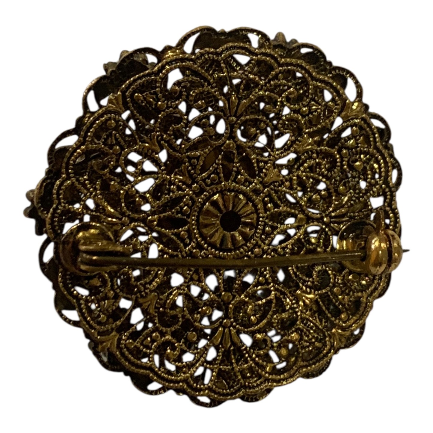 Spilla Vintage Filigrana Con Pietre