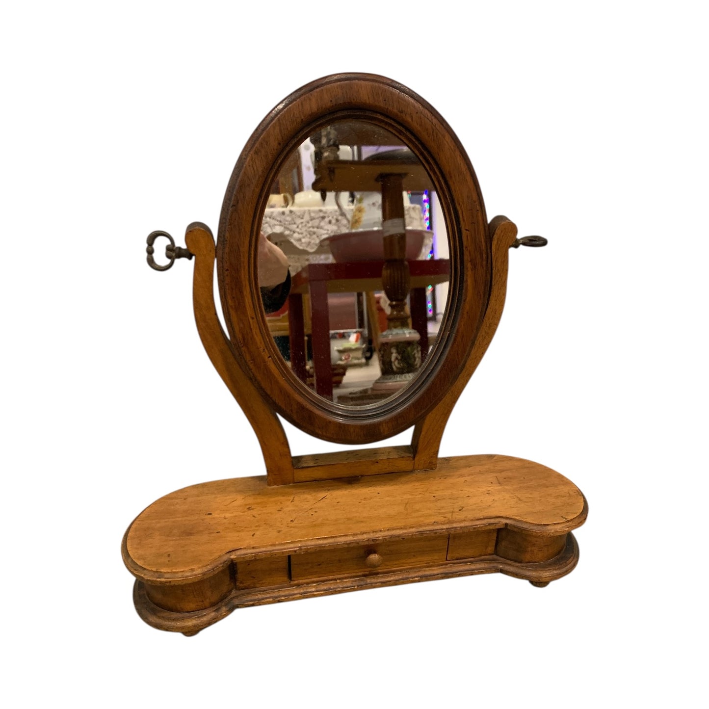Specchio Da Toilette Vintage Legno