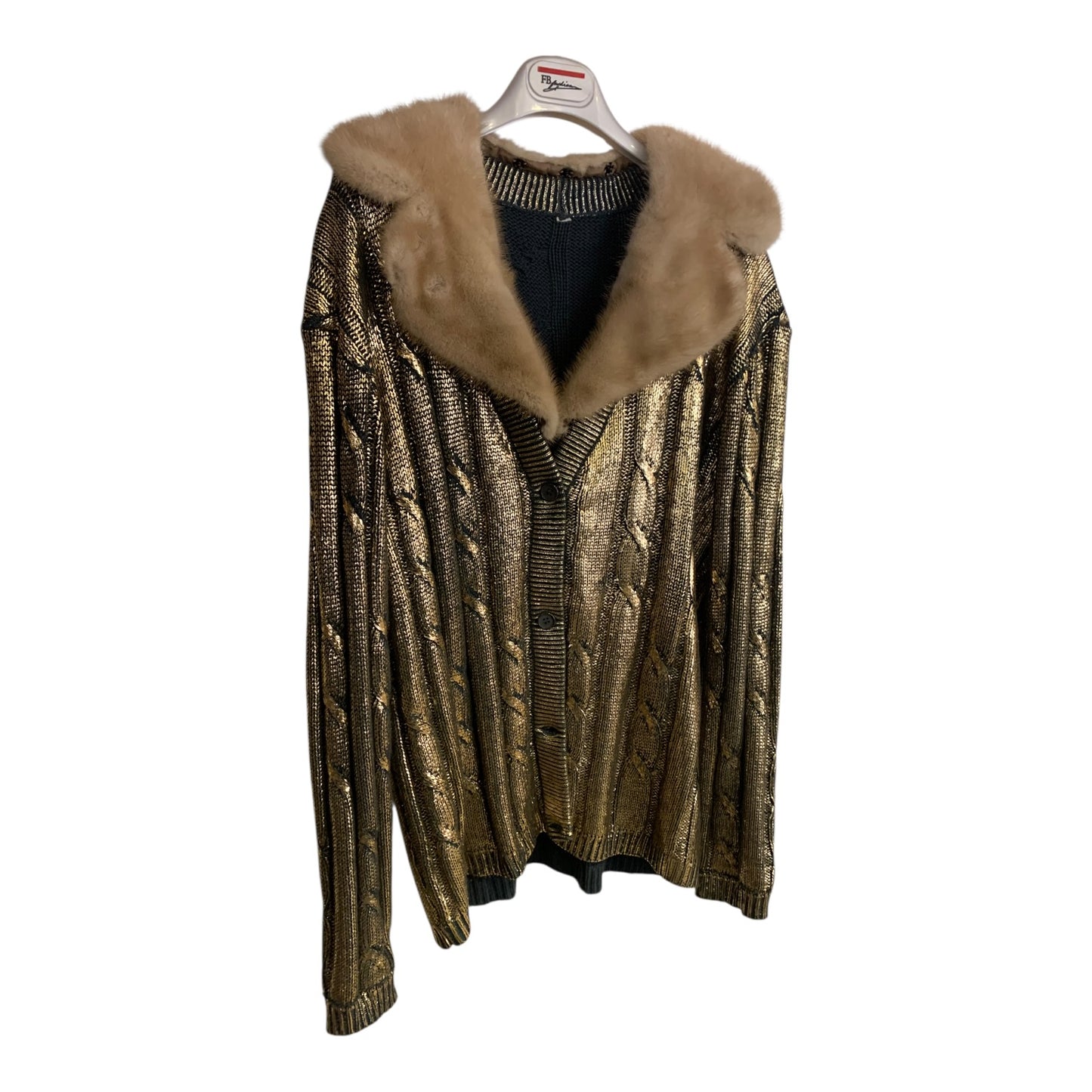 Cardigan Donna Vintage Lana Pellicciotto