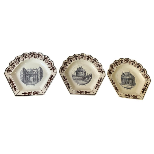 Tris Piatti Epoca Ceramica Dortu Monumenti