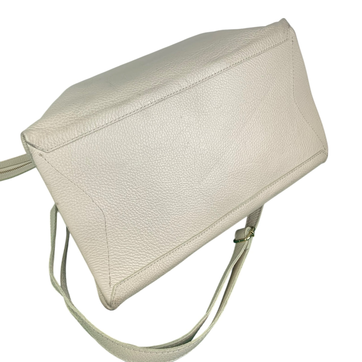 Borsa Tracolla Vera Pelle Panna