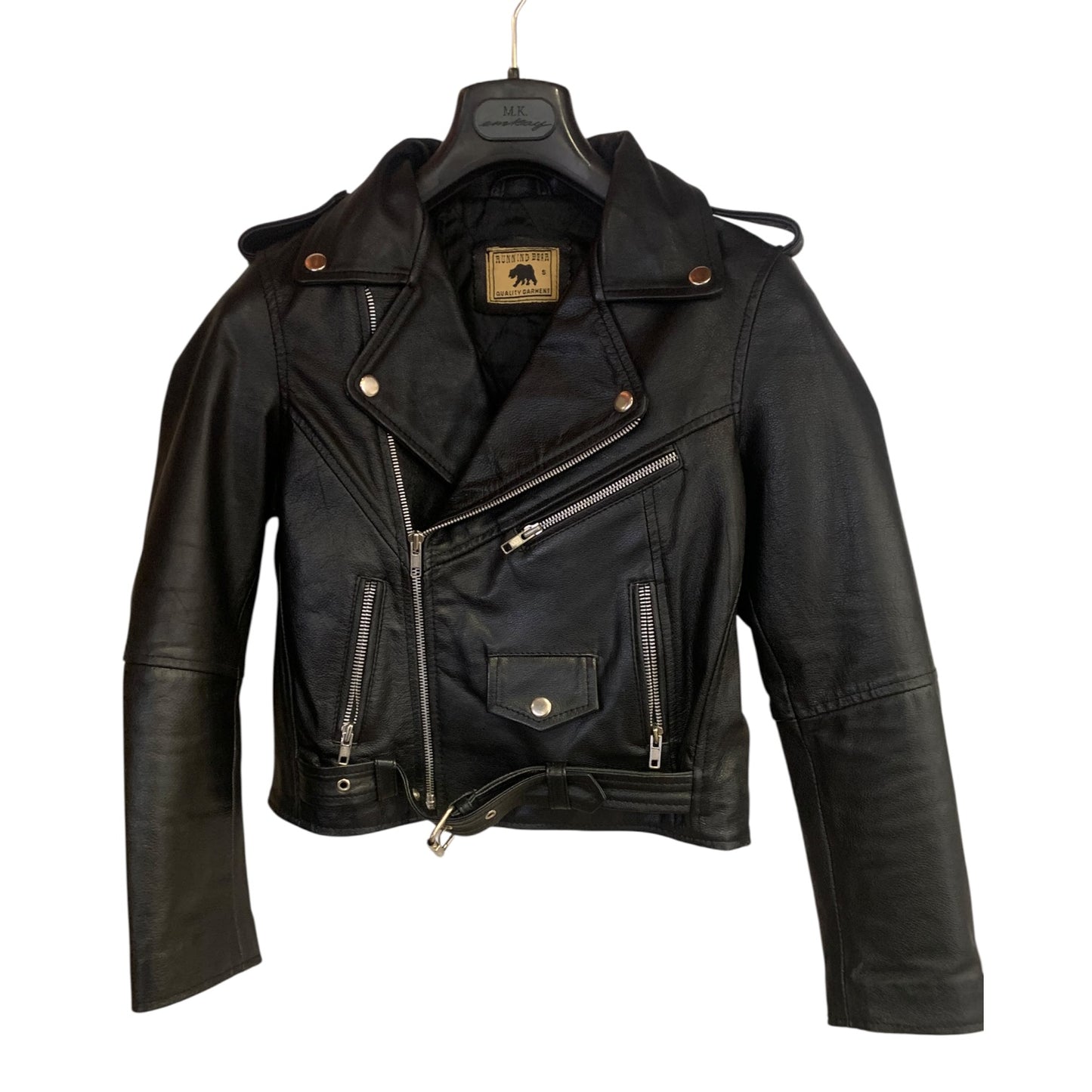 Giacca Chiodo Donna Vintage Running Bear Pelle