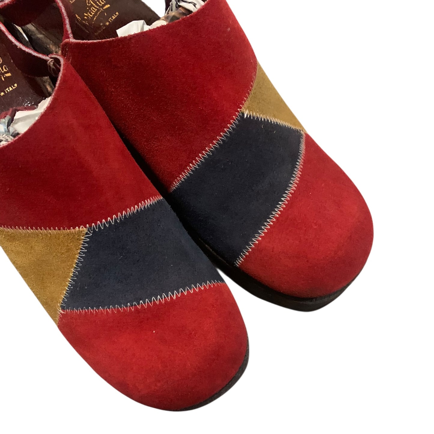 Scarpe Zoccoli Donna Pelle Vintage