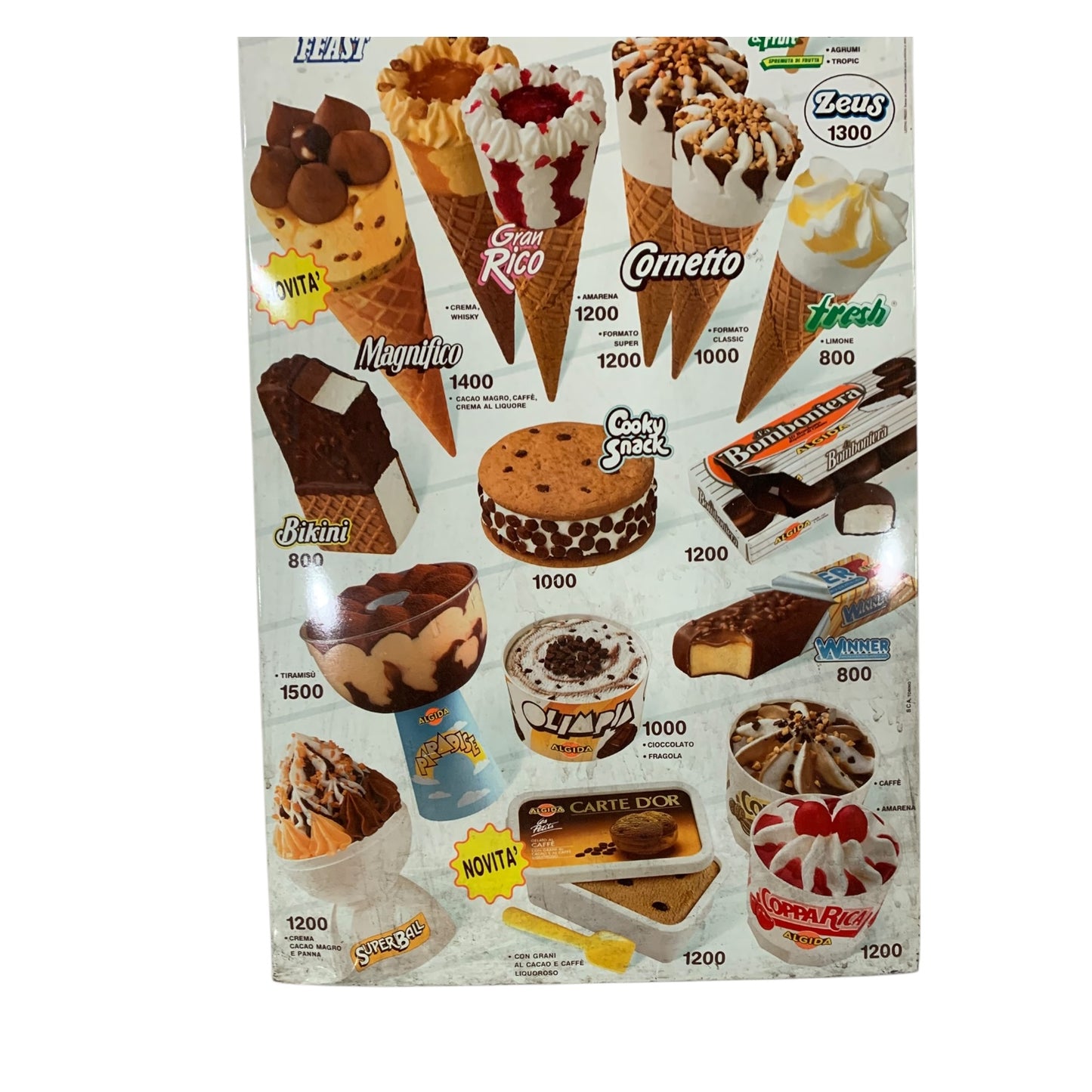 Pannello Pubblicitario Gelati Algida Anni 90