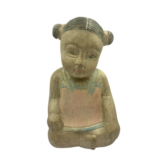 Statuina Legno Orientale Bimba
