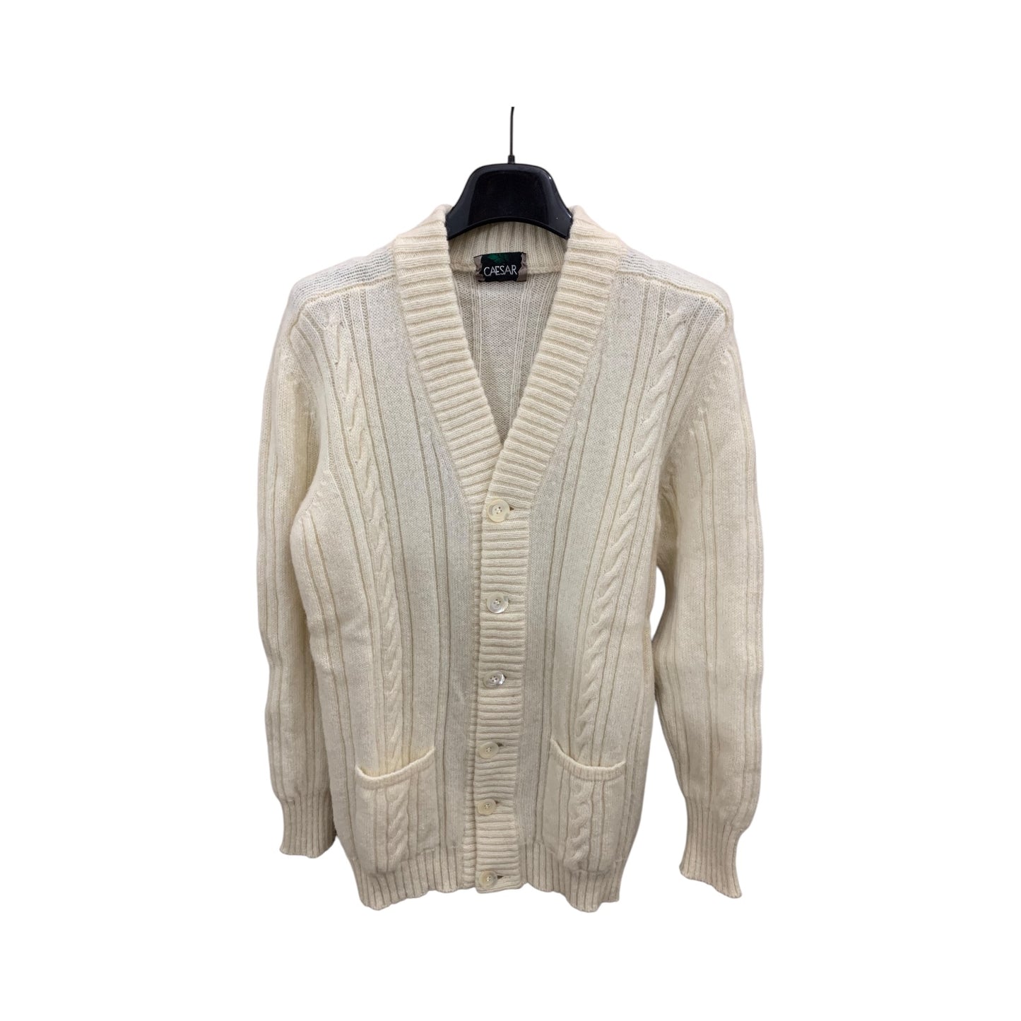Cardigan Donna Vintage Lana Bianco