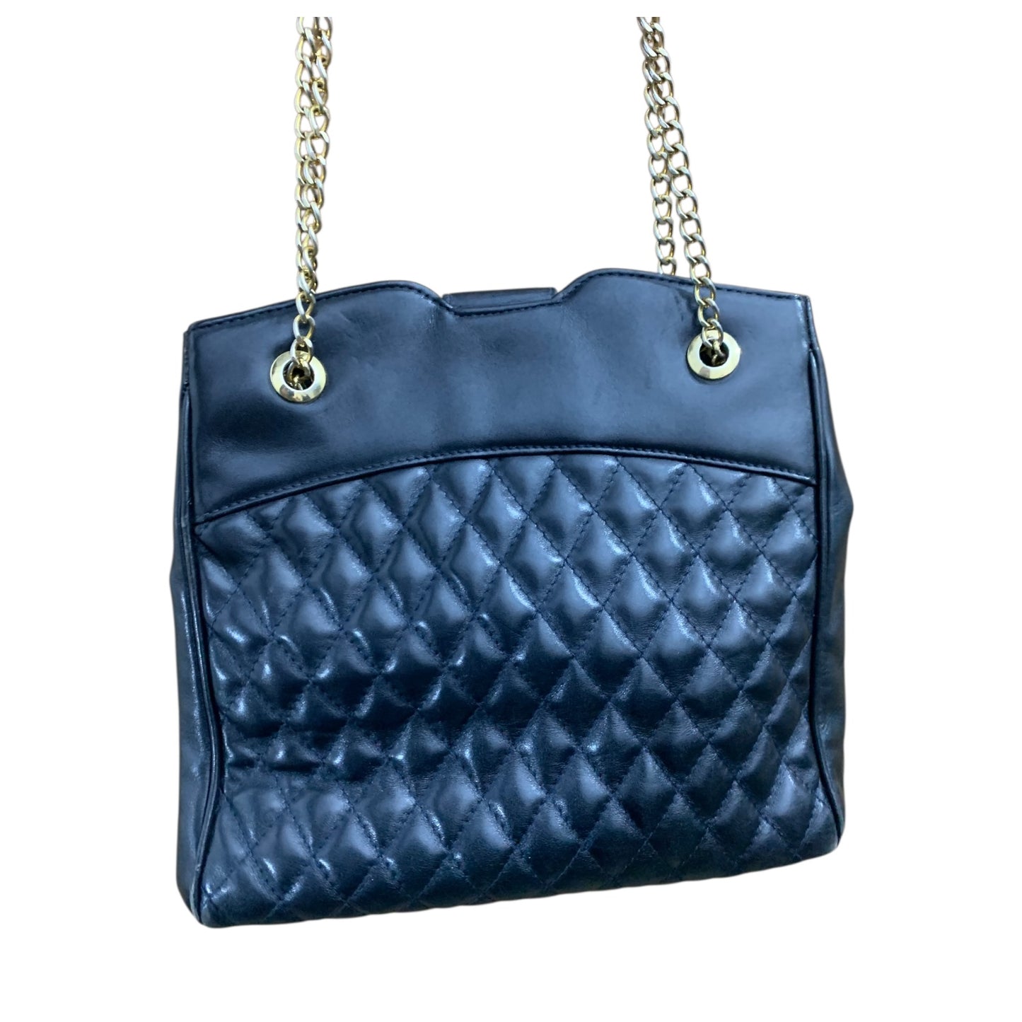 Borsa A Spalla Vintage Trapuntata Pelle