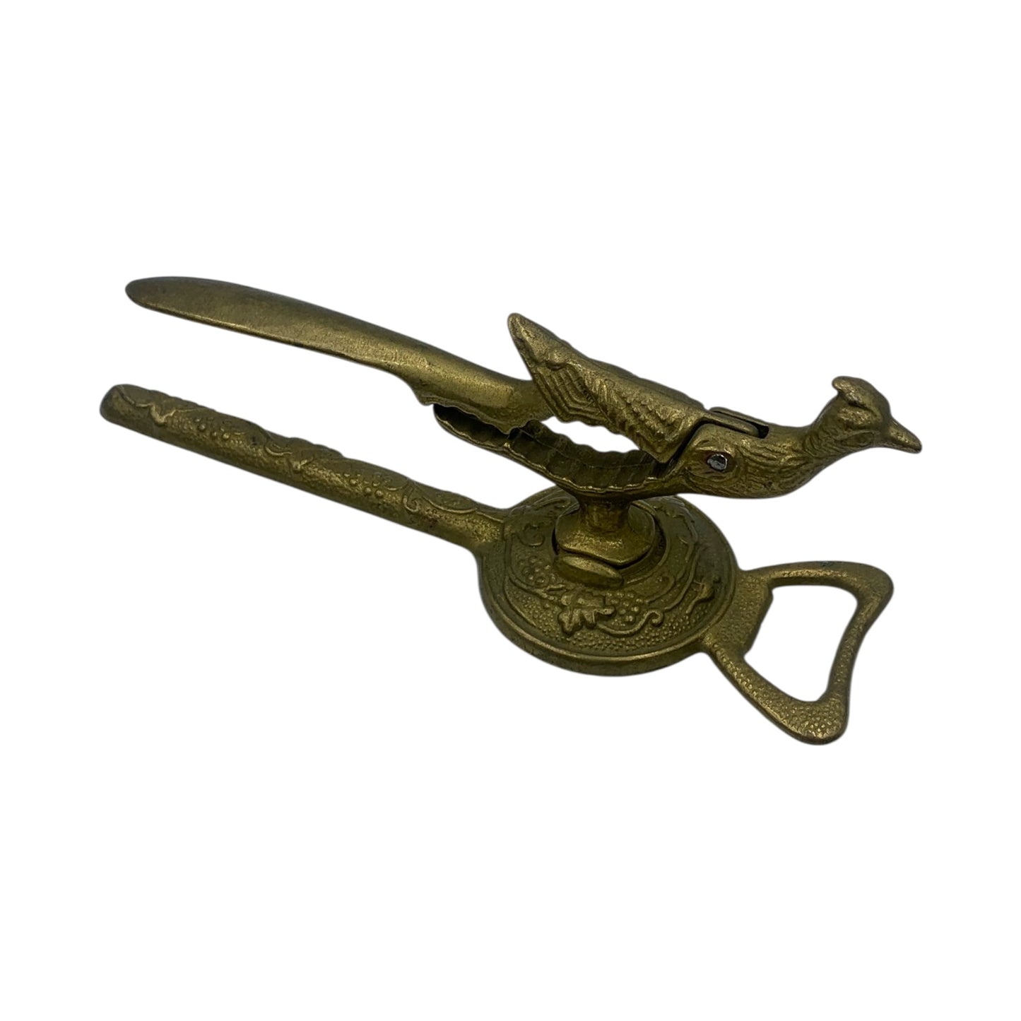 Apribottiglia Schiaccianoci Ottone Vintage